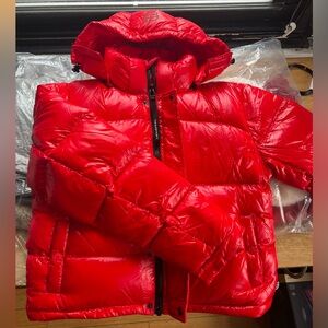 RELISTING - Aritzia Red Glossy Super Puff